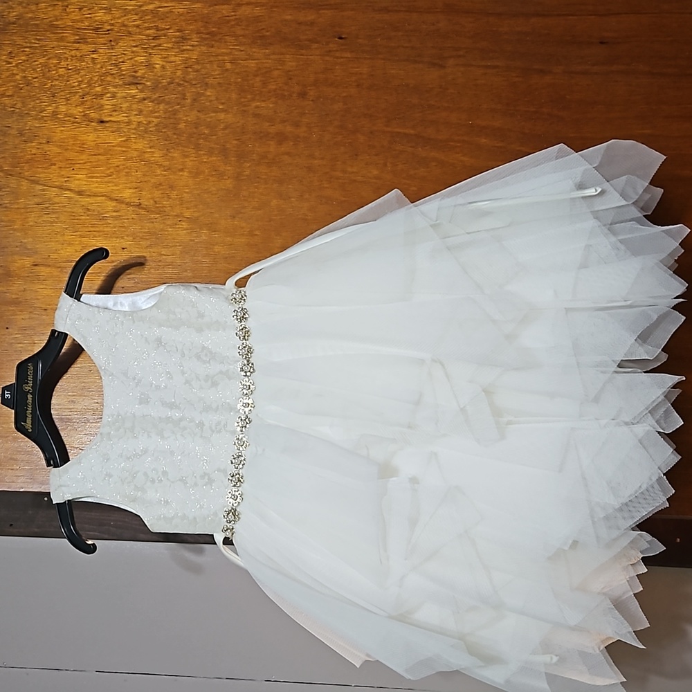 American Princess off white toddler dress
